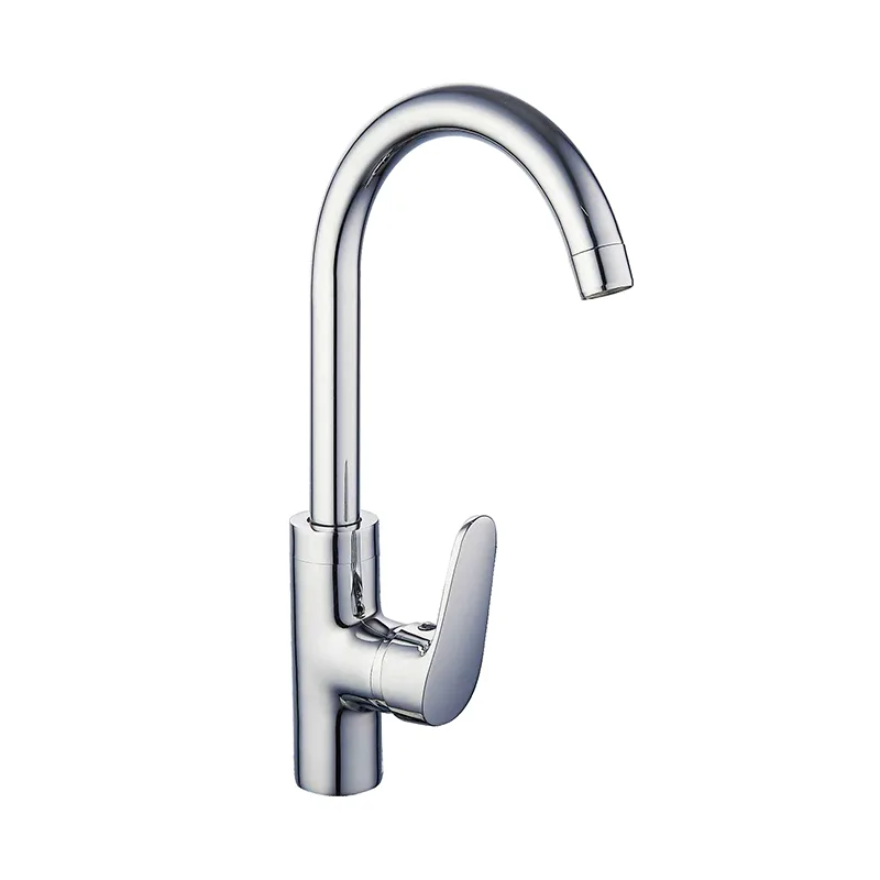 Mässing Chrome Plated Single Tecken Kitchen Faucet