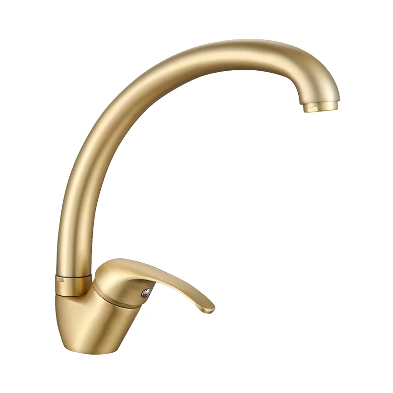 Golden Matte mässing kommersiell kökskran