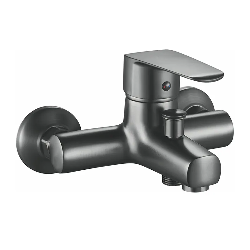 Gunmetal grå badkarsblandare