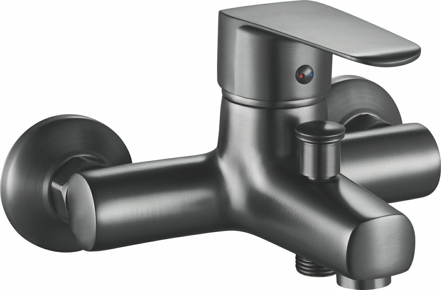 Gunmetal grå badkarsblandare