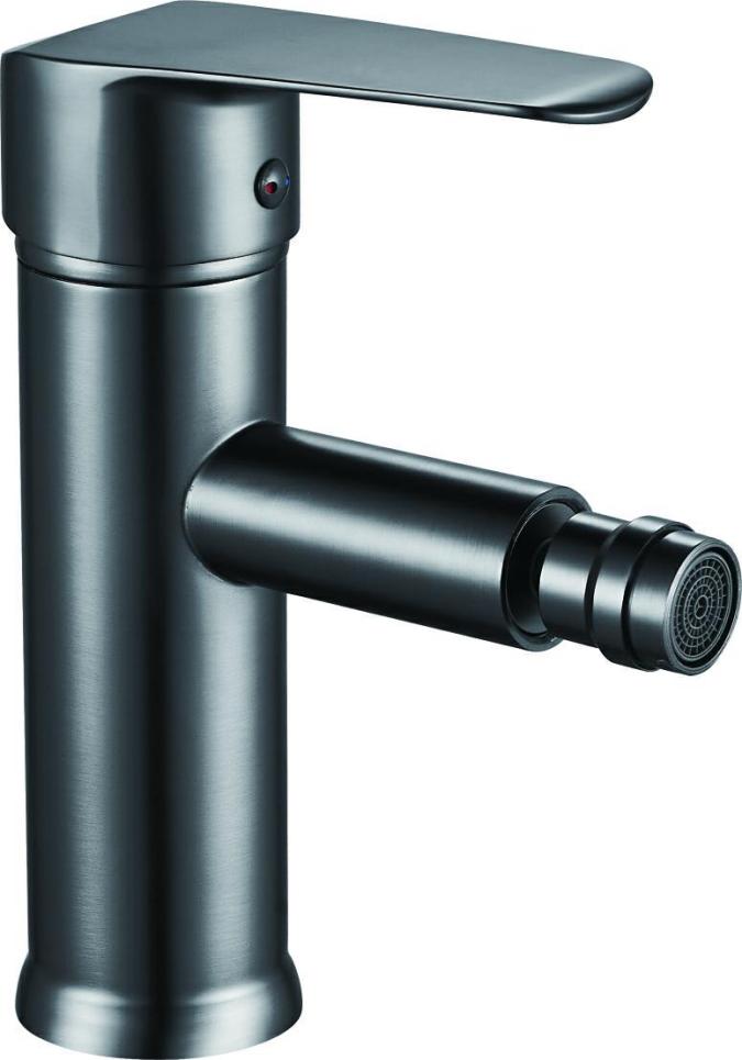 Gunmetal grå utdragbar tvättställsblandare